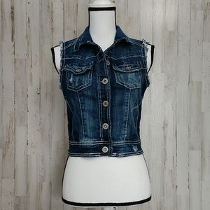 Amethyst Junior's Distressed Jean Jacket